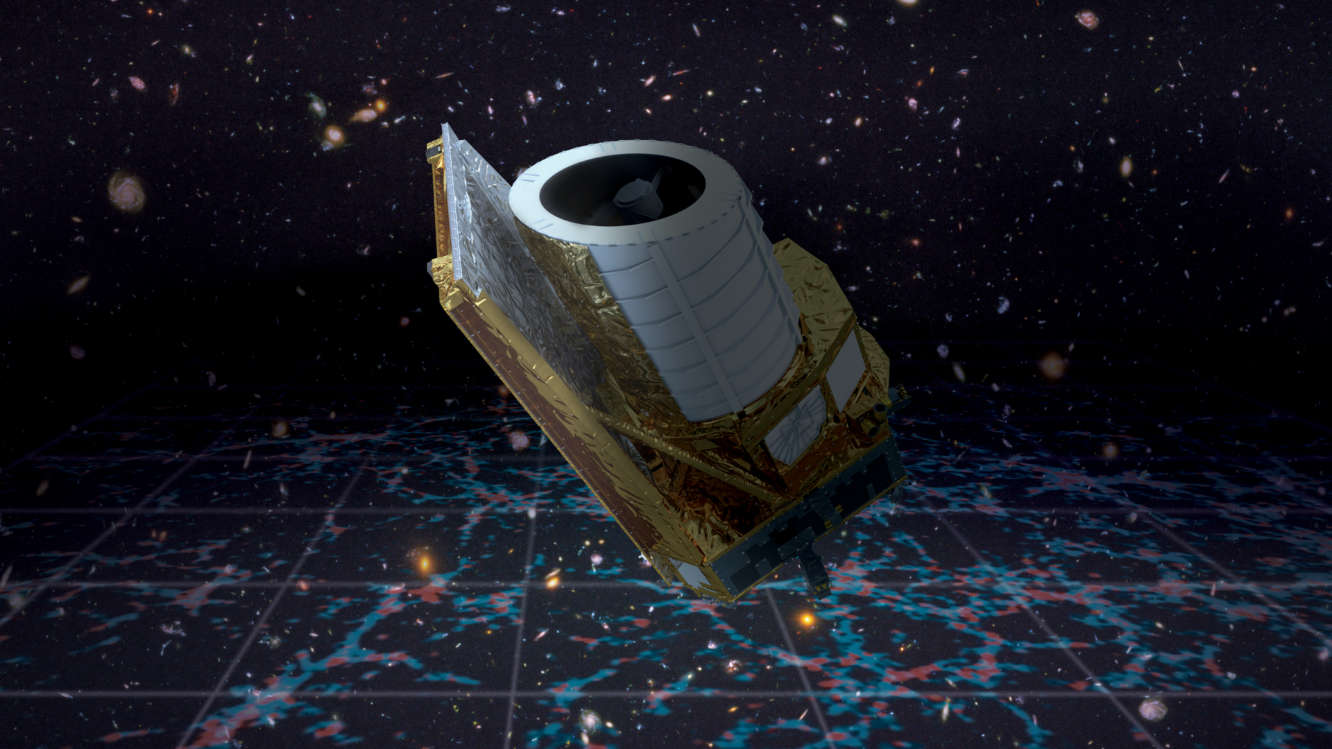 Artist impression of the Euclid mission in space
